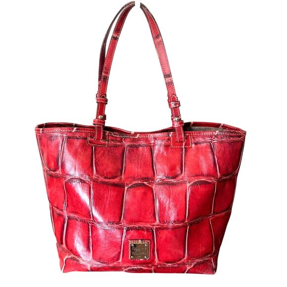 Dooney & Bourke Handbags - DOONEY & BOURKE Red Alligator Tote Shoulder bag